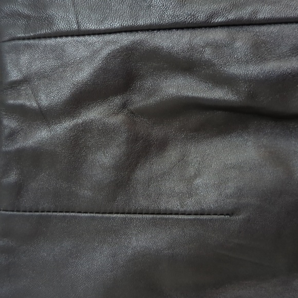 MARGARET GODFREY Black Leather Pants Size 12 - Picture 5 of 6